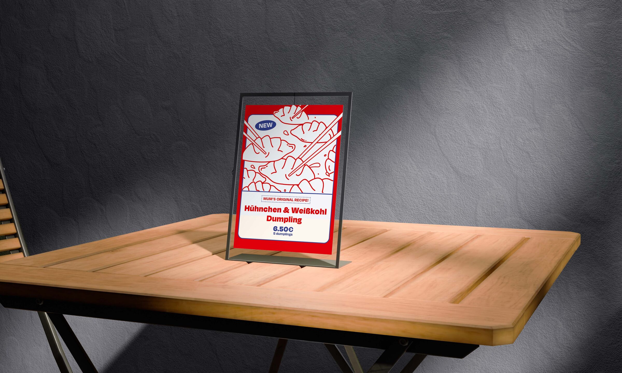Dumplings poster in table setting
