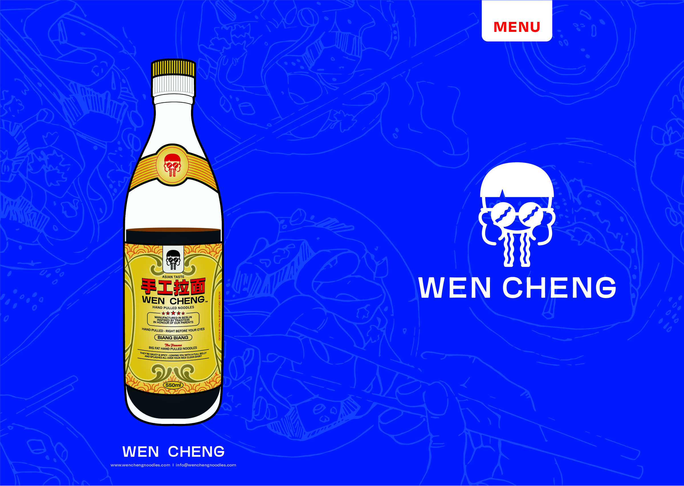 Wen Cheng menu and print design 1